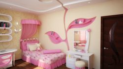 ديكور غرفة بنات باللون الروز بالصور